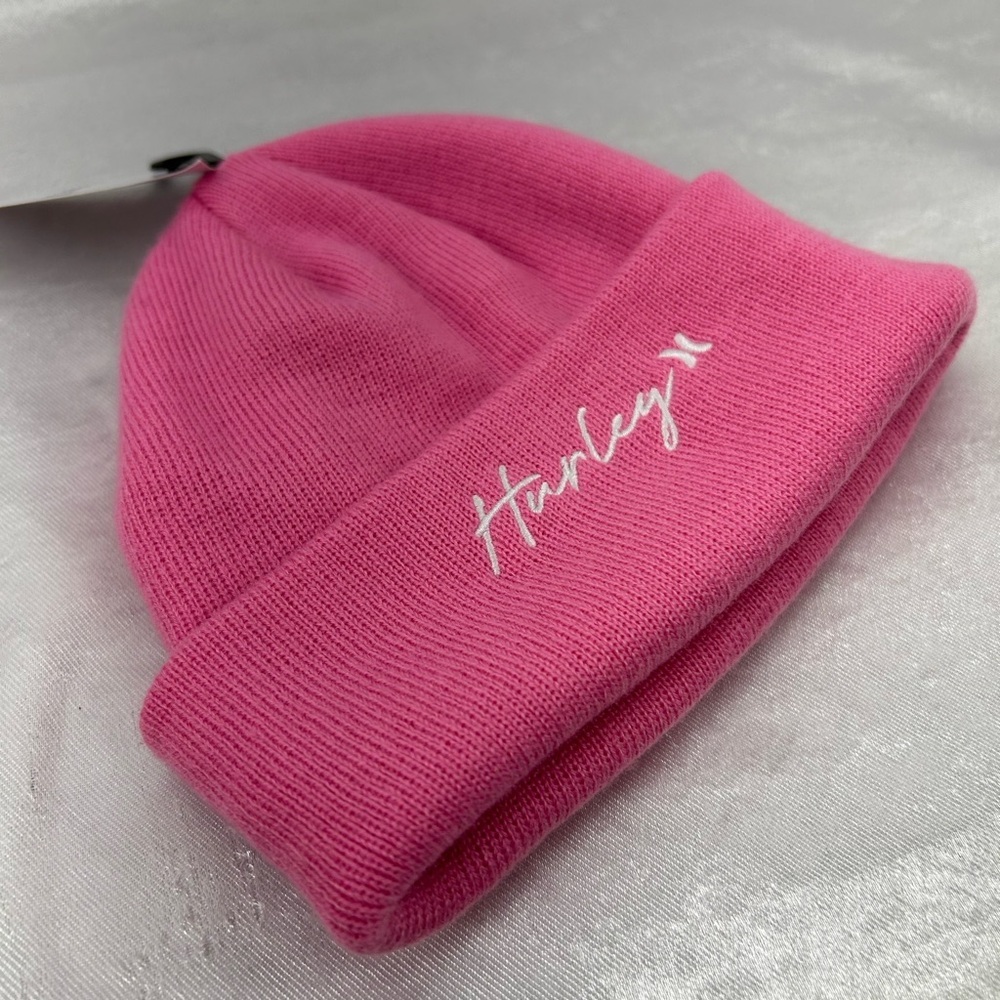 Hurley Script Cuff Beanie Pink OS